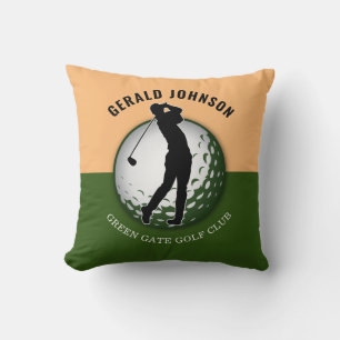 Elegant Minimalist Golfer Design Throw Pillow