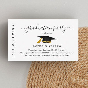 Elegant Minimalist Graduation Invitation
