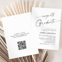 Elegant Minimalist Graduation Party QR code