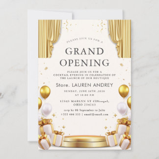 Elegant Minimalist Grand Opening Invitation