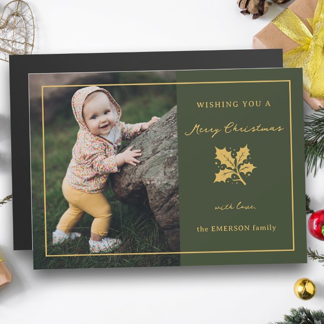 Elegant Minimalist Green/Gold Photo (Creator Uploaded)