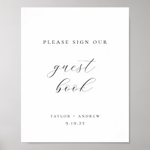 Elegant Minimalist Guest Book Sign