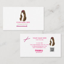 Elegant Minimalist Hair Stylist Business Card