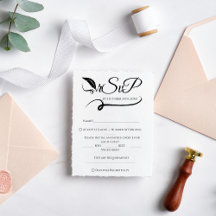 Elegant Minimalist Handwritten Wedding RSVP 