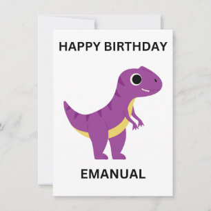 Elegant Minimalist Happy Birthday Flat Card