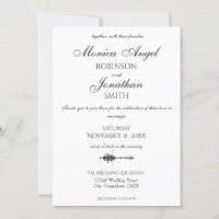 Elegant Minimalist Heart Arrow Wedding