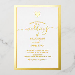 Elegant Minimalist Heart Photo Wedding Party
