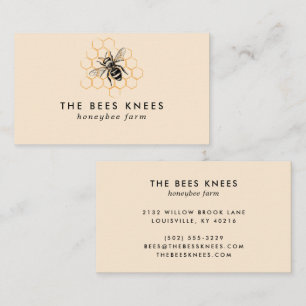 Elegant & Minimalist Honey Beekeeper Business Card