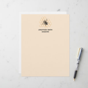 Elegant & Minimalist Honey Beekeeper Letterhead