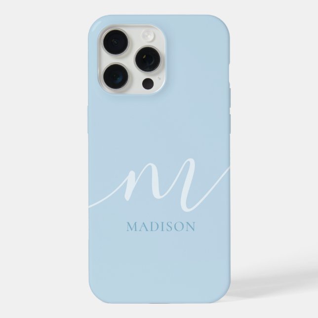 Elegant Minimalist Initial Monogram iPhone Case (Back)