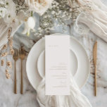 Elegant Minimalist Ivory & Beige Wedding Flat Menu<br><div class="desc">Design features an handwritten font and modern minimalist design. Designed to coordinate with for the «SERENA» Wedding Invitation Collection. To change details, click «Personalize». To move the text or change the size, font, or colour, click «Click to customize further» It. View the collection link on this page to see all...</div>