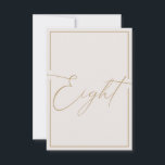 Elegant Minimalist Ivory Calligraphy Table Number<br><div class="desc">Help your guests find their way with these double sided table number cards. The neutral design features a minimalist card decorated with romantic and elegant typography. Other table numbers in the collection are sold separately. View the collection link on this page to see all of the matching items in this...</div>