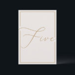 Elegant Minimalist Ivory Calligraphy Table Number<br><div class="desc">Help your guests find their way with these double sided table number cards. The neutral design features a minimalist card decorated with romantic and elegant typography. Other table numbers in the collection are sold separately. View the collection link on this page to see all of the matching items in this...</div>