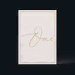 Elegant Minimalist Ivory Calligraphy Table Number<br><div class="desc">Help your guests find their way with these double sided table number cards. The neutral design features a minimalist card decorated with romantic and elegant typography. Other table numbers in the collection are sold separately. View the collection link on this page to see all of the matching items in this...</div>