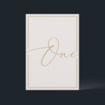 Elegant Minimalist Ivory Calligraphy Table Number<br><div class="desc">Help your guests find their way with these double sided table number cards. The neutral design features a minimalist card decorated with romantic and elegant typography. Other table numbers in the collection are sold separately. View the collection link on this page to see all of the matching items in this...</div>