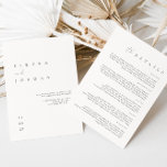 Elegant Minimalist Ivory Wedding Details on Back Invitation<br><div class="desc">This simple and elegant invitation is perfect for a modern wedding. Design features an handwritten font and modern minimalist design. Designed to coordinate with for the «SERENA» Wedding Invitation Collection. To change your names, wedding location and date, and other details, click «Personalize». View the collection link on this page to...</div>