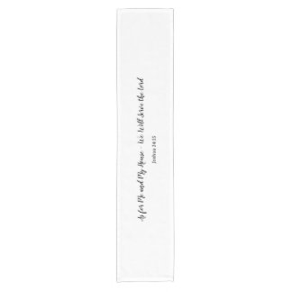 Elegant, minimalist, Joshua 24:15 Bible verse Short Table Runner