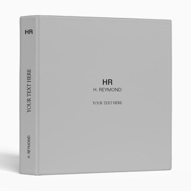 elegant minimalist light-grey binder (Front/Spine)