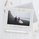 Elegant Minimalist Light Grey Save the Date Photo<br><div class="desc">Elegant minimalist soft grey save the date photo cards</div>