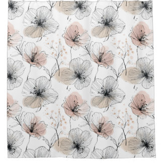 Elegant Minimalist Line Art Floral Pattern