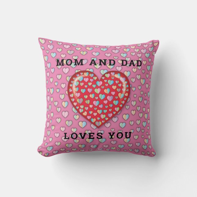 Elegant Minimalist Love Design Throw Pillow (Front)