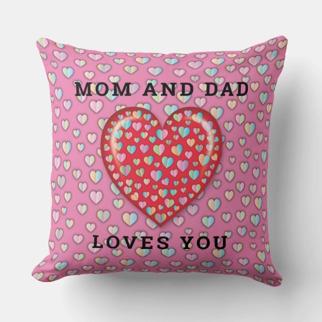 Elegant Minimalist Love Design Throw Pillow (Front)