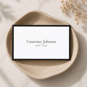 Elegant Minimalist Luxury Boutique Black/White Business Card
