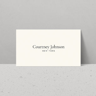 Elegant Minimalist Luxury Boutique Ivory Business Card