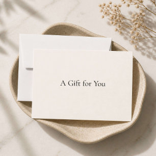 Elegant Minimalist Luxury Boutique Ivory Gift Card