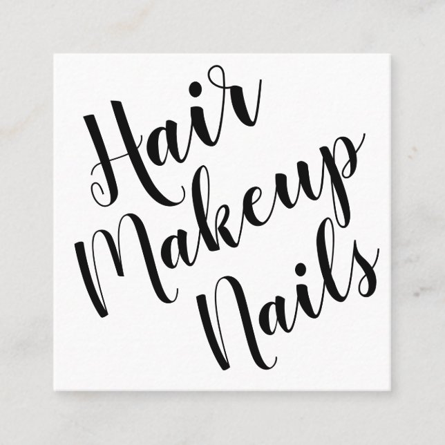 Elegant minimalist makeup artist business card (Front)