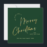 Elegant Minimalist Merry Christmas Greeting Gold  Holiday Card<br><div class="desc">Feel free to contact me if you need any help or new item. I respond soon.</div>
