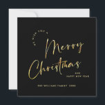 Elegant Minimalist Merry Christmas Greeting Gold Holiday Card<br><div class="desc">Feel free to contact me if you need any help or new item. I respond soon.</div>