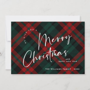 Elegant Minimalist Merry Christmas Greeting Holiday Card