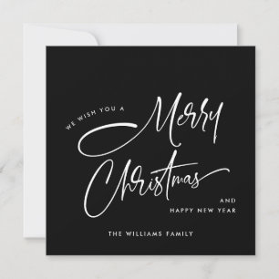 Elegant Minimalist Merry Christmas Holiday Card