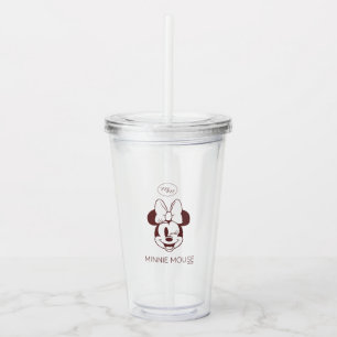 Elegant Minimalist Minnie Mouse Graphic Acrylic Tumbler