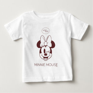 Elegant Minimalist Minnie Mouse Graphic Baby T-Shirt