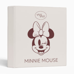 Elegant Minimalist Minnie Mouse Graphic Binder