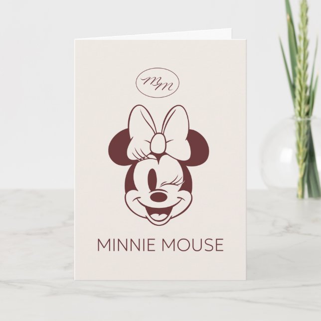 Elegant Minimalist Minnie Mouse Graphic Card (Front)