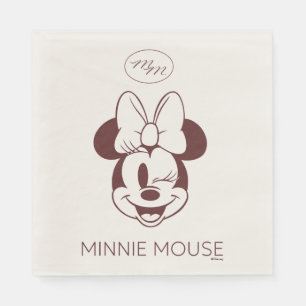 Elegant Minimalist Minnie Mouse Graphic Napkin