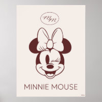 Elegant Minimalist Minnie Mouse Graphic