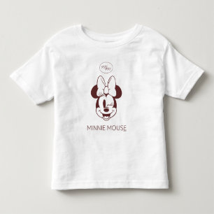 Elegant Minimalist Minnie Mouse Graphic Toddler T-shirt