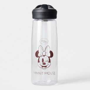 Elegant Minimalist Minnie Mouse Graphic Water Bottle