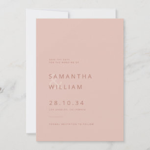 Elegant minimalist mix & match modern wedding save the date