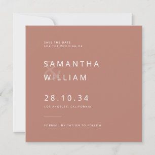 Elegant minimalist mix & match modern wedding save the date