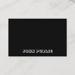 Elegant Minimalist Modern Black And White B&W Business Card