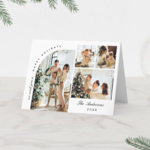 Elegant Minimalist Modern Christmas 6 Photo Holiday Card