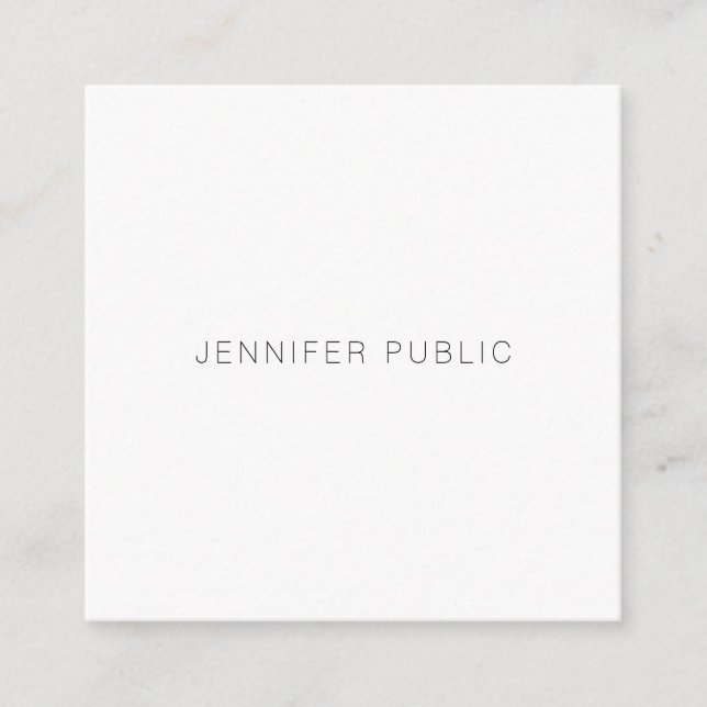 Elegant Minimalist Modern Design Template Trendy Square Business Card (Front)