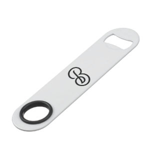 Elegant minimalist modern initial on grey bar key