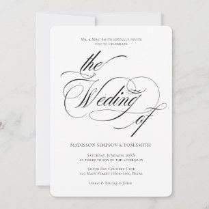 Elegant Minimalist modern Wedding Invitation