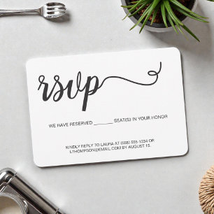 Elegant minimalist modern Wedding website RSVP Card